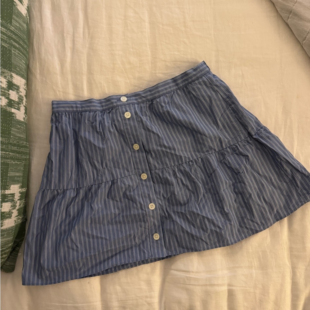 Madewell Blue Striped Women's Skirt
Size Large